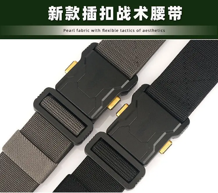 Men's Tactical Belt Canvas Strap Alloy Buckle — feature 5