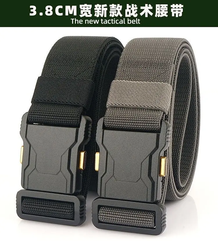 Men's Tactical Belt Canvas Strap Alloy Buckle — feature 6