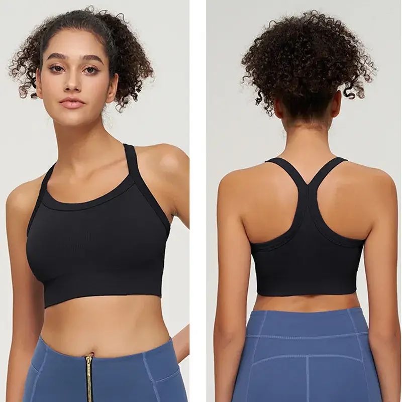Seamless Padded Yoga Tank Top Quick Dry Backless - Image 2