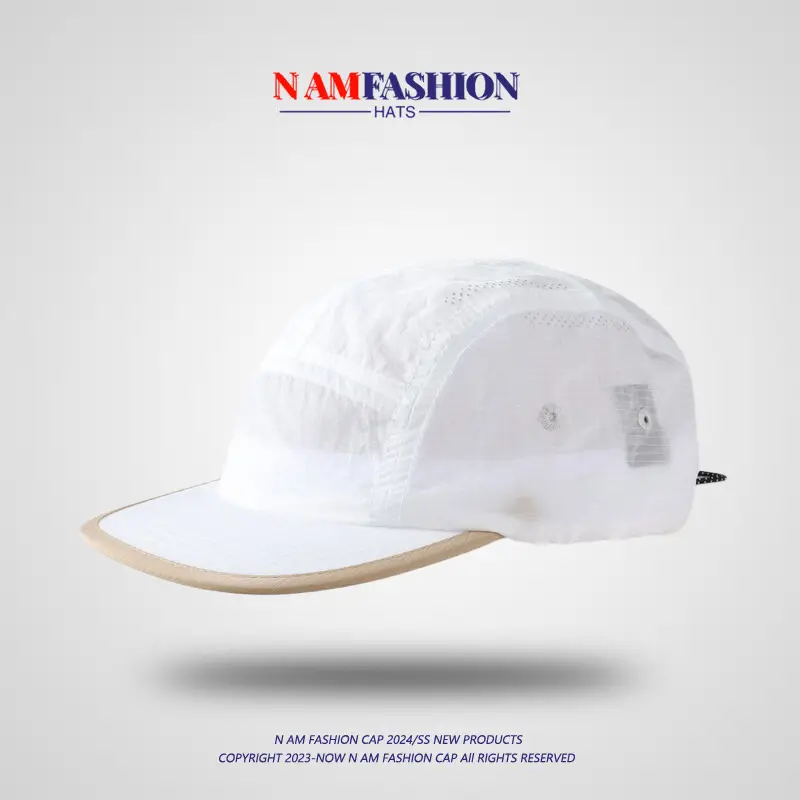 White Japanese Style Baseball Cap for Men Women - Image 4