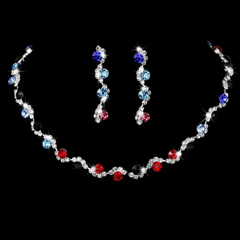 Princess 2-Piece Crystal Necklace & Earrings Set - Image 5