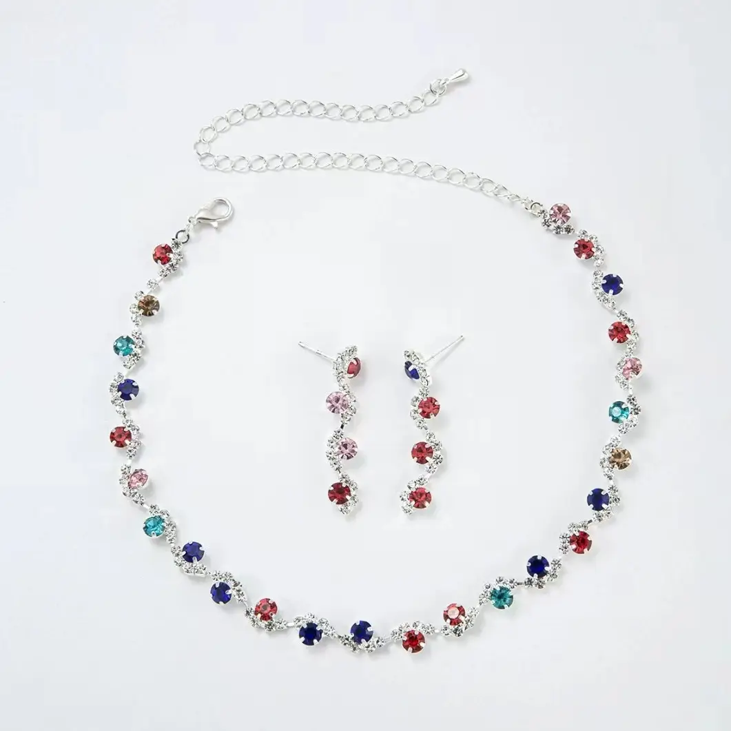Princess 2-Piece Crystal Necklace & Earrings Set - Image 6