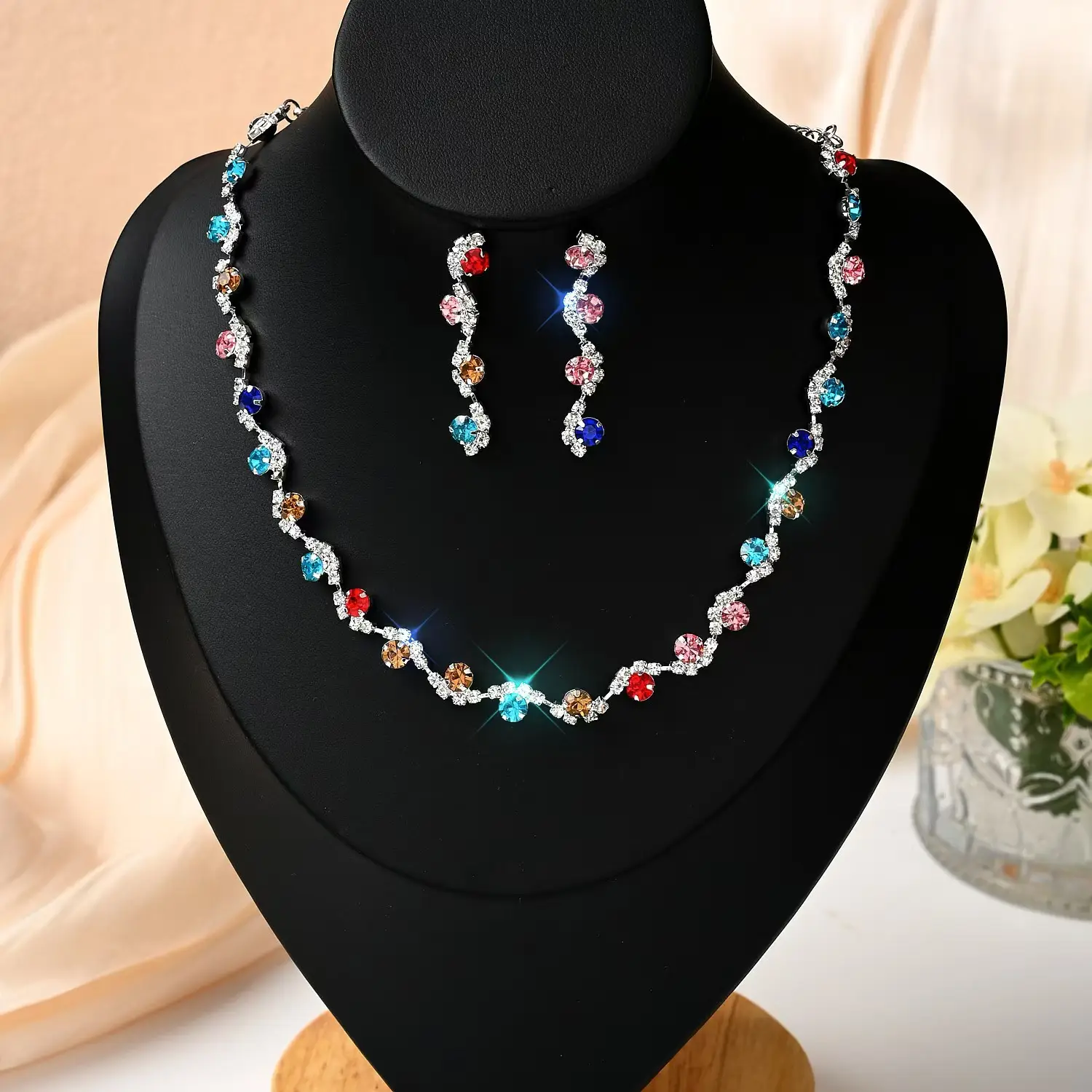 Princess 2-Piece Crystal Necklace & Earrings Set — feature 3