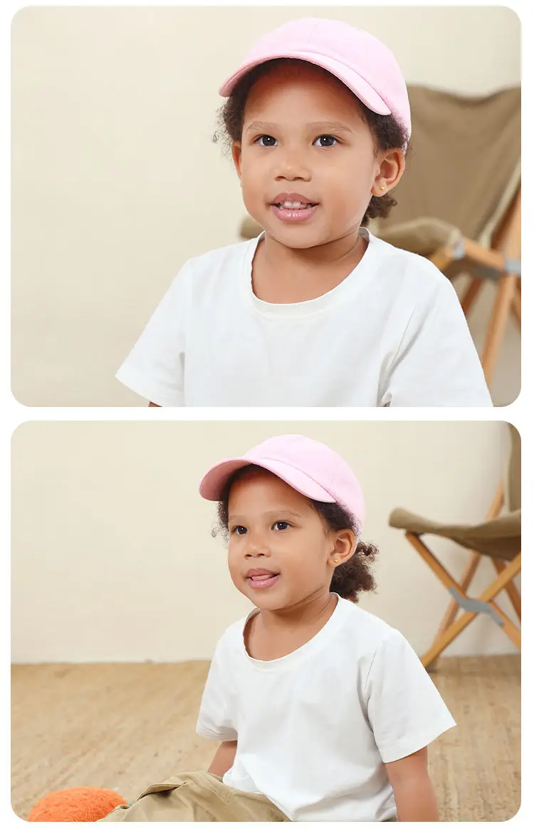 Pink Kids Baseball Cap Lightweight Embroidered — feature 19