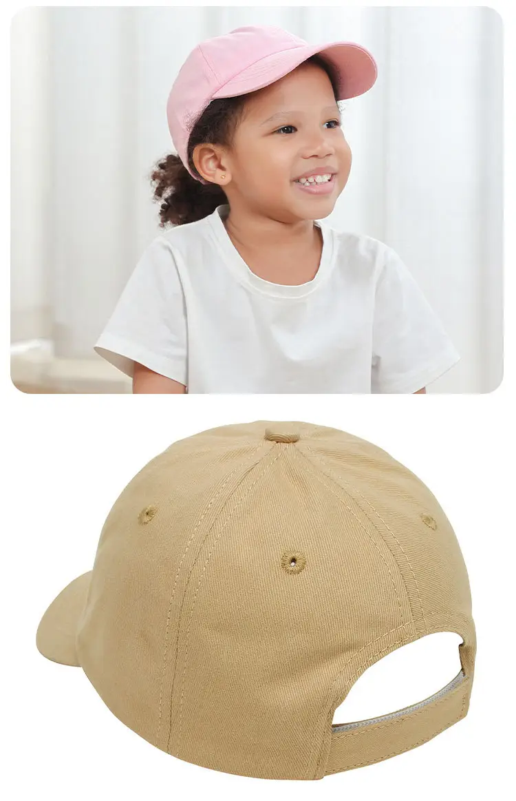 Pink Kids Baseball Cap Lightweight Embroidered — feature 20