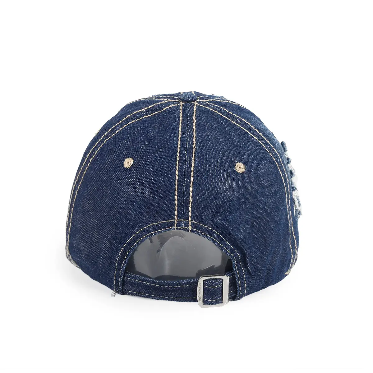Women Denim Distressed Cap Men Sun Hat 48H - Image 5
