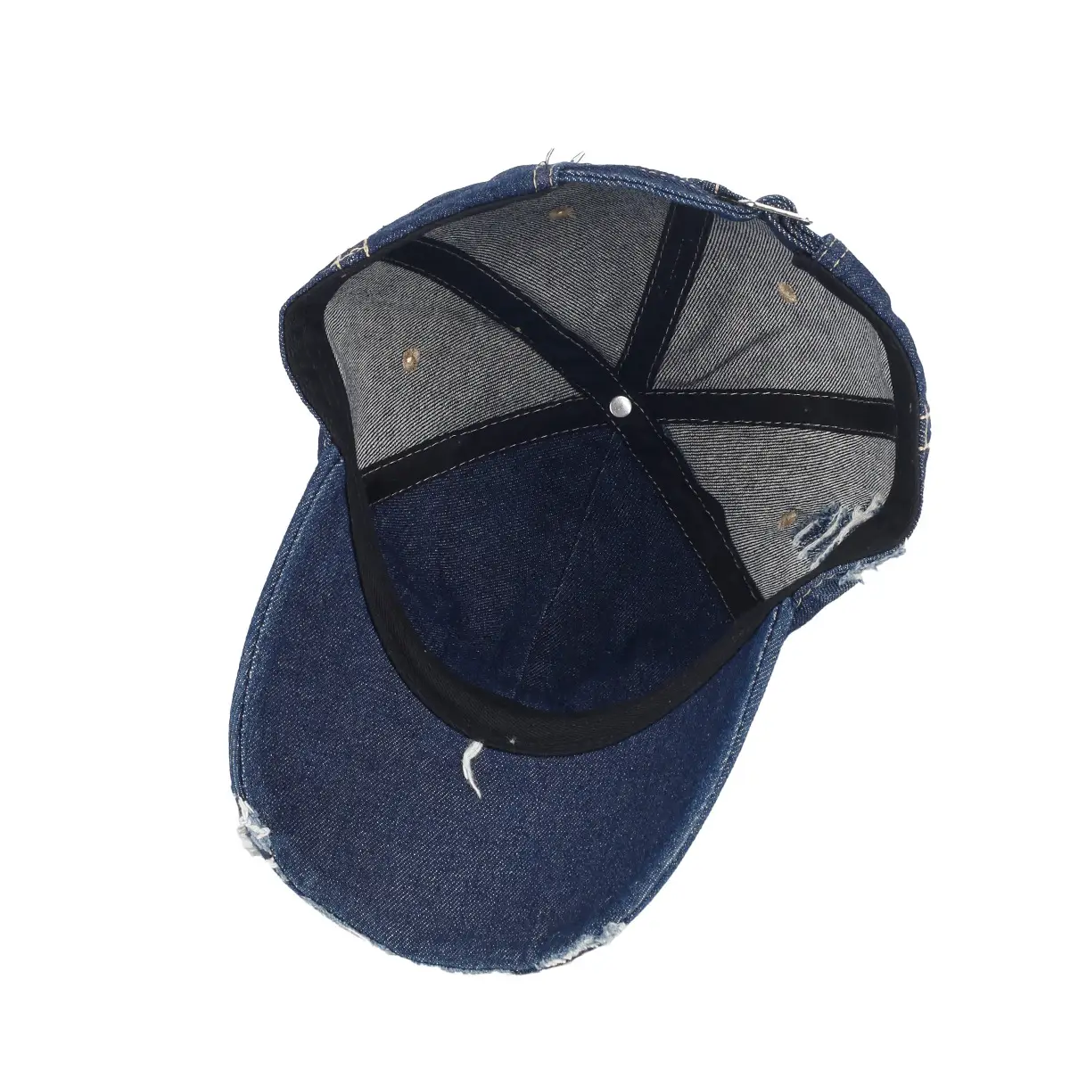 Women Denim Distressed Cap Men Sun Hat 48H - Image 6