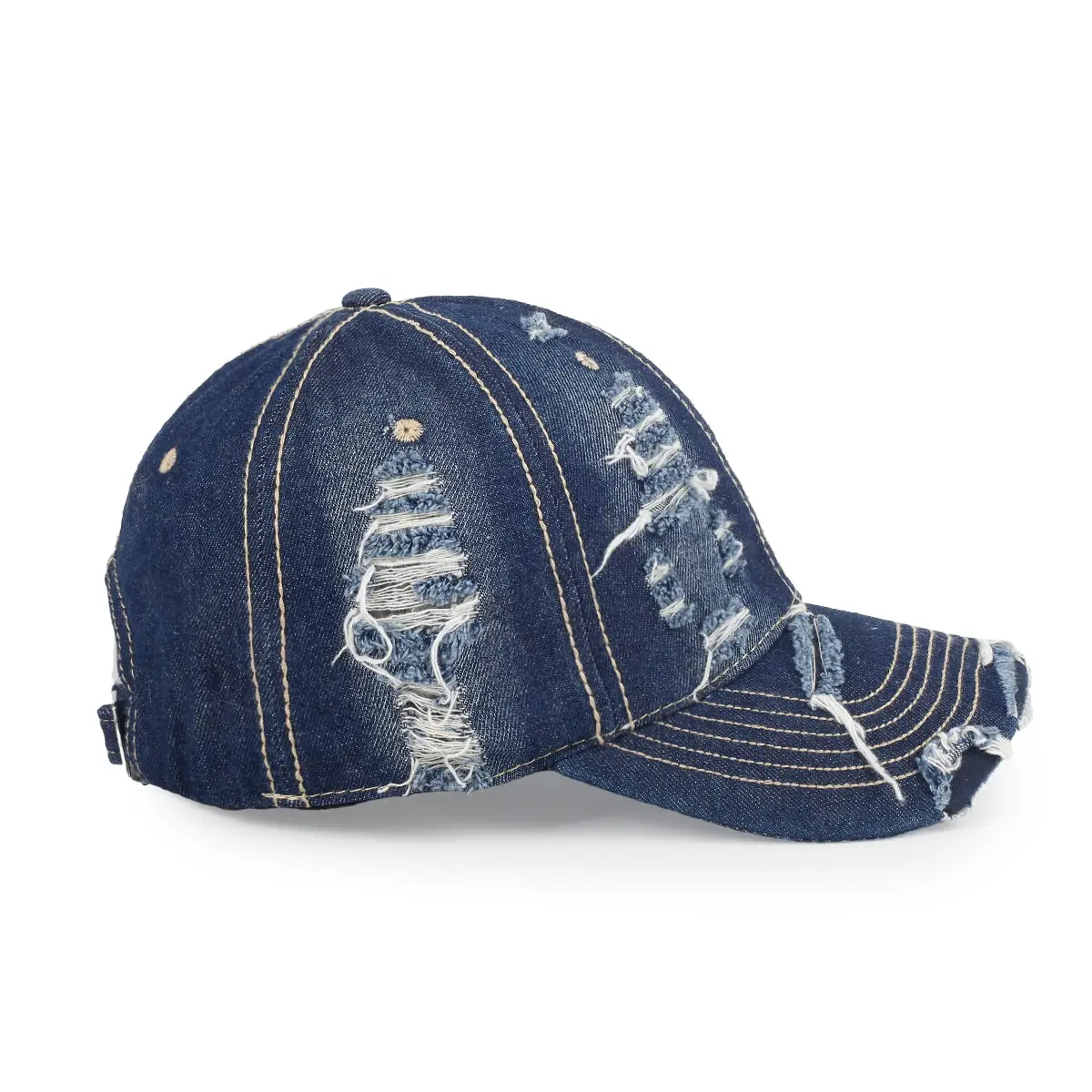 Women Denim Distressed Cap Men Sun Hat 48H — feature 11