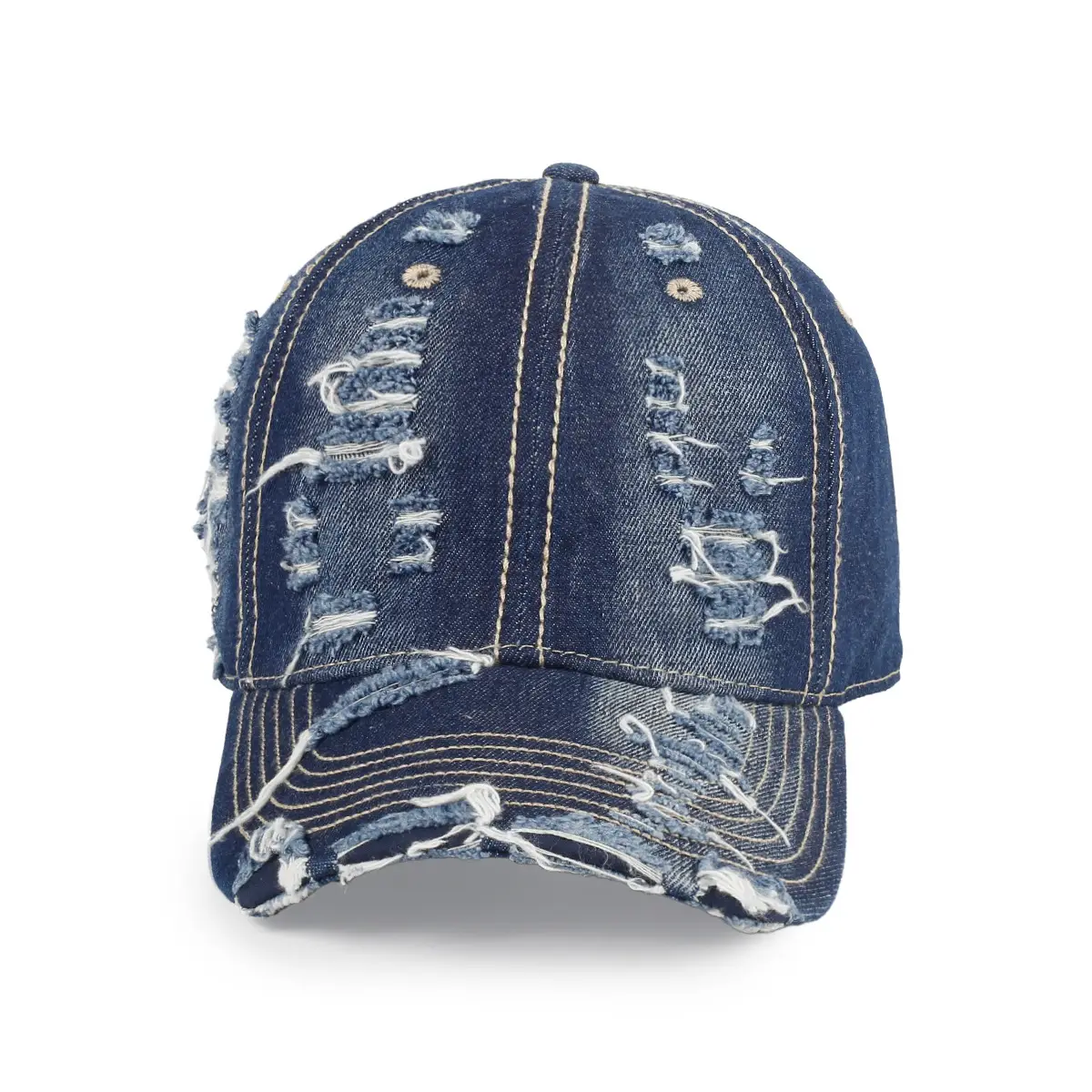 Women Denim Distressed Cap Men Sun Hat 48H — feature 12