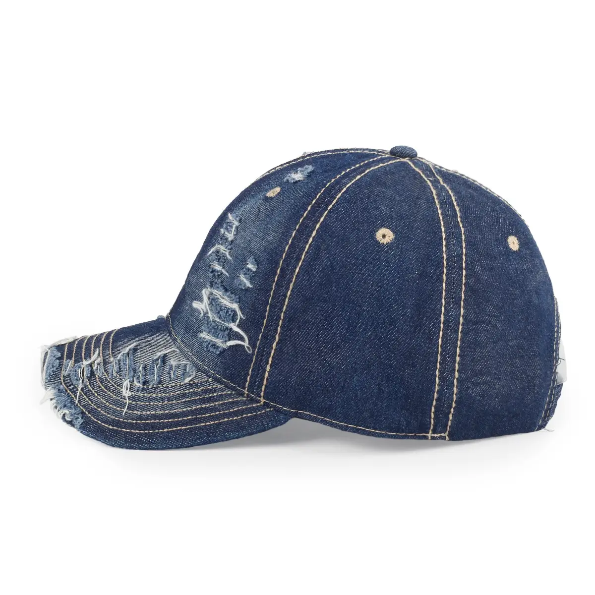 Women Denim Distressed Cap Men Sun Hat 48H — feature 7