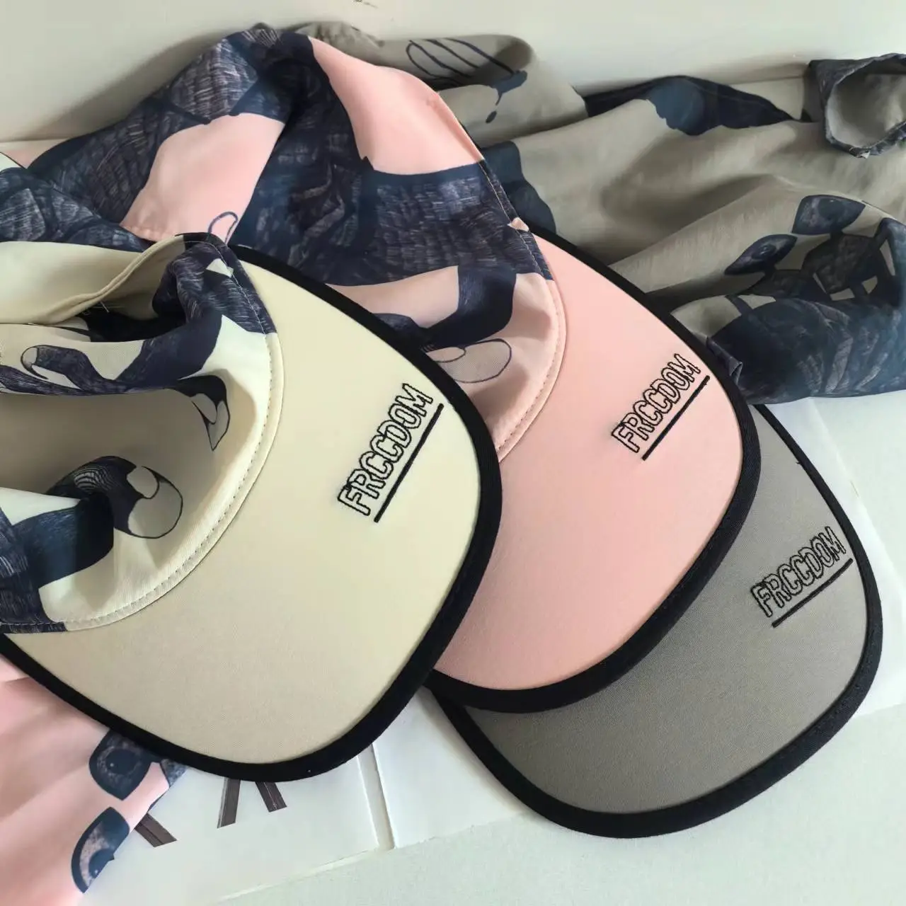 Kids Korean Letter Sun Hat with Printed Strap - Image 4