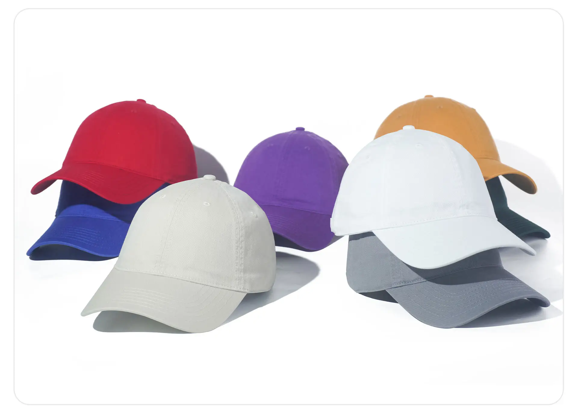 100% Pure Cotton Logo Baseball Caps with Soft Sunshades — feature 30