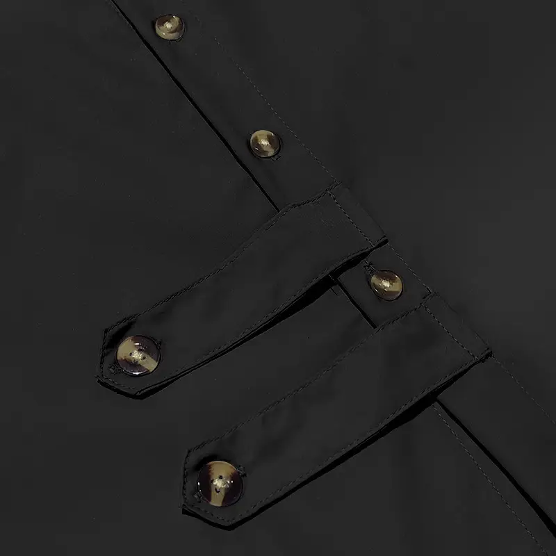 Men's Olive Green Long Sleeve Button Shirt — feature 19