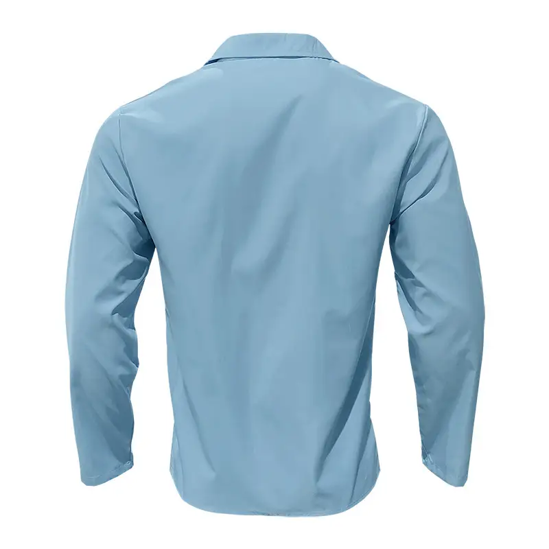 Men's Olive Green Long Sleeve Button Shirt — feature 34