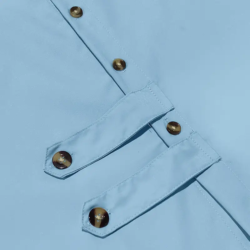 Men's Olive Green Long Sleeve Button Shirt — feature 37