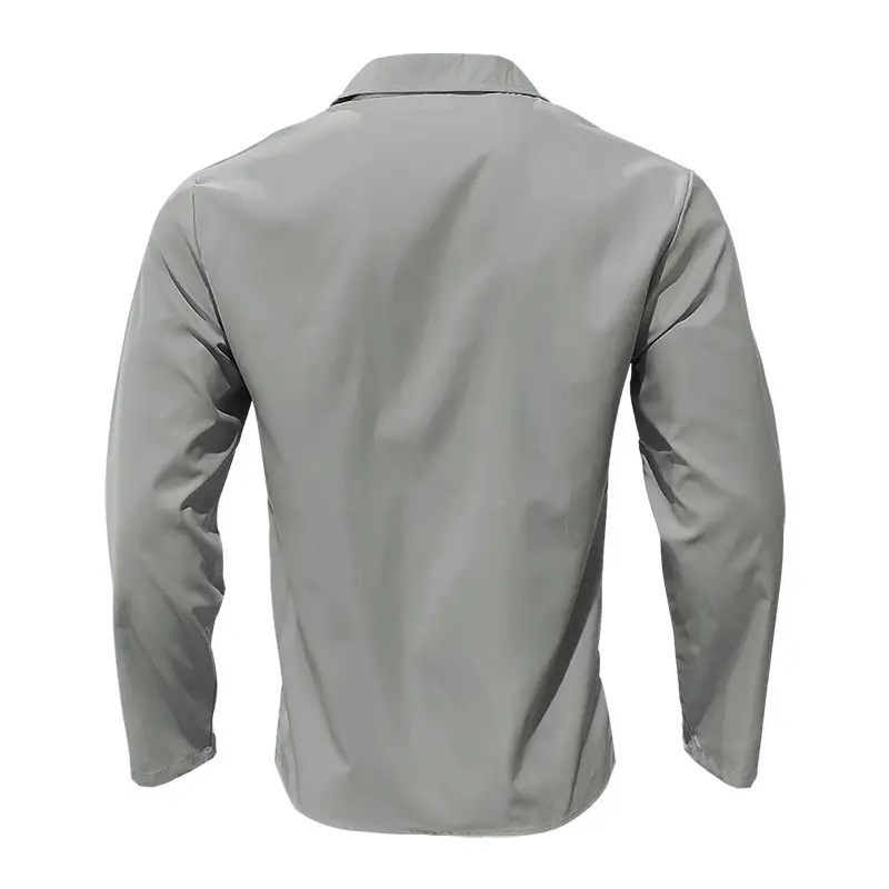 Men's Olive Green Long Sleeve Button Shirt — feature 43