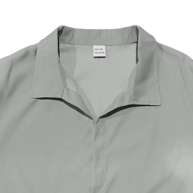 Men's Olive Green Long Sleeve Button Shirt — feature 44