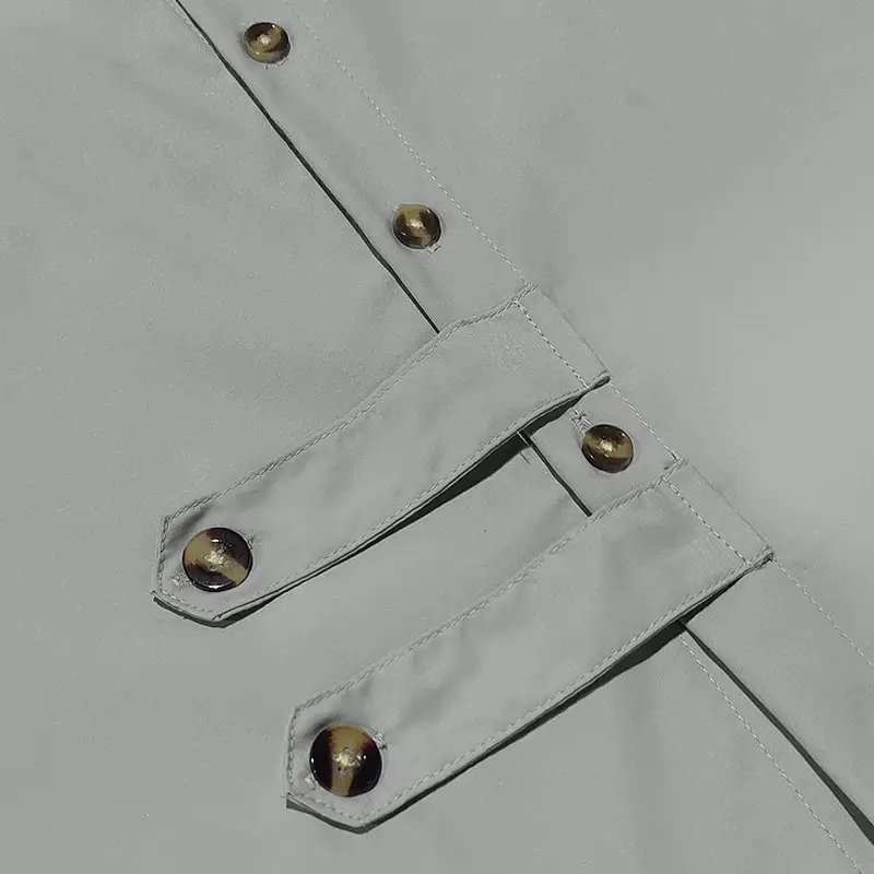 Men's Olive Green Long Sleeve Button Shirt — feature 46