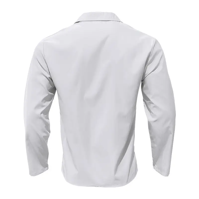 Men's Olive Green Long Sleeve Button Shirt — feature 7