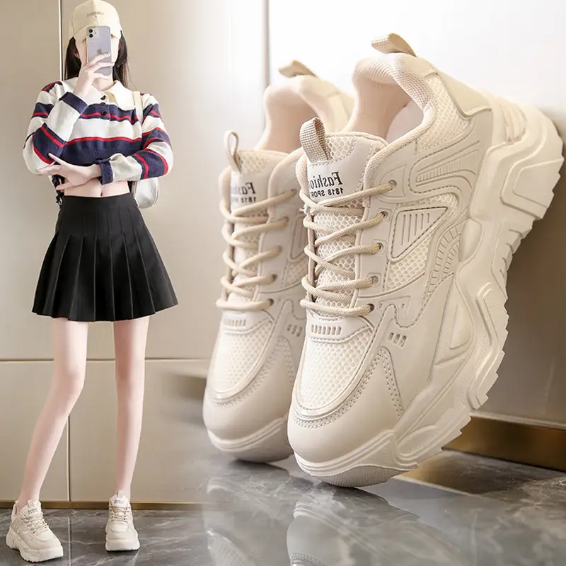 Women Black Thick Casual Shoes Wholesale New Autumn - Image 4