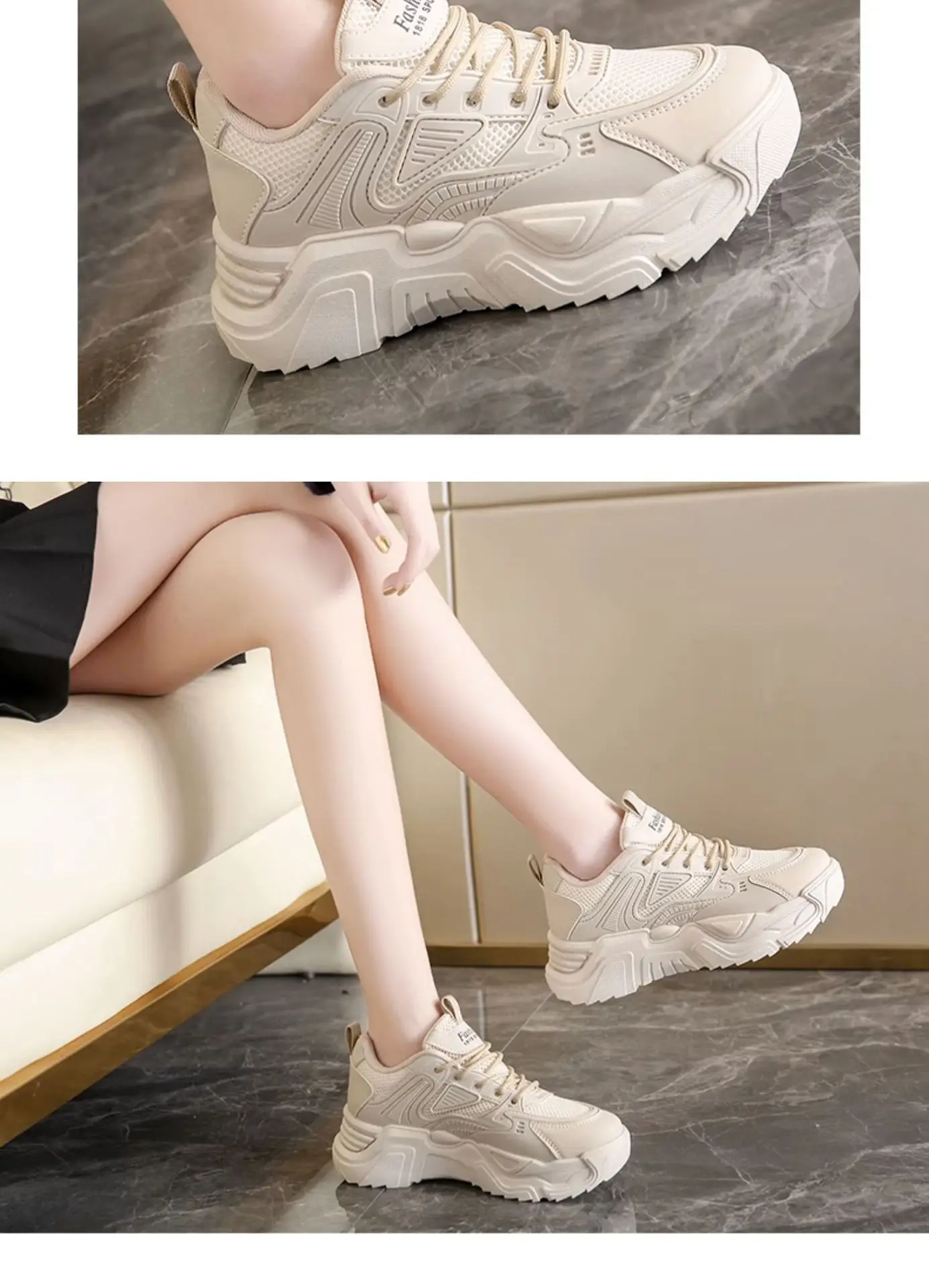 Women Black Thick Casual Shoes Wholesale New Autumn — feature 14