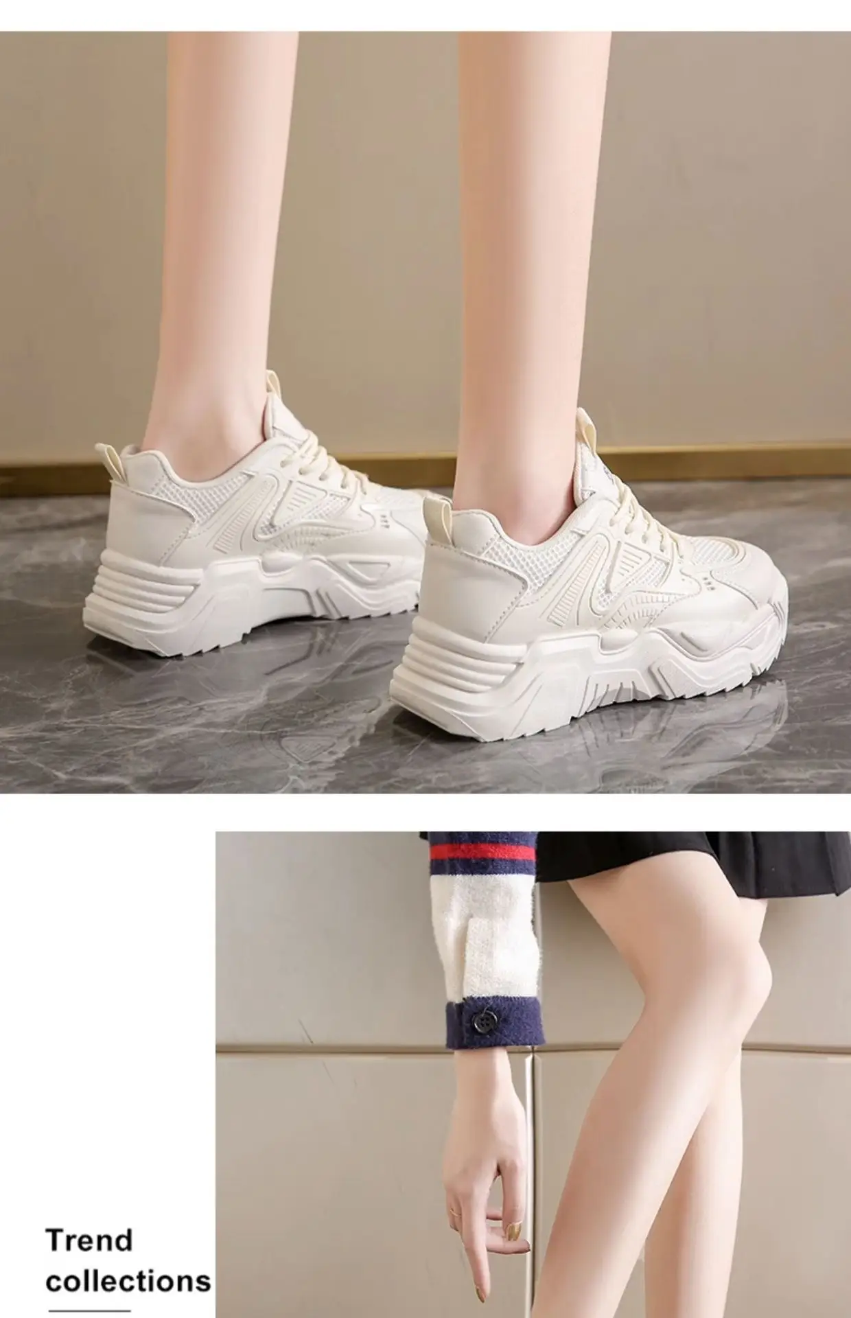 Women Black Thick Casual Shoes Wholesale New Autumn — feature 18