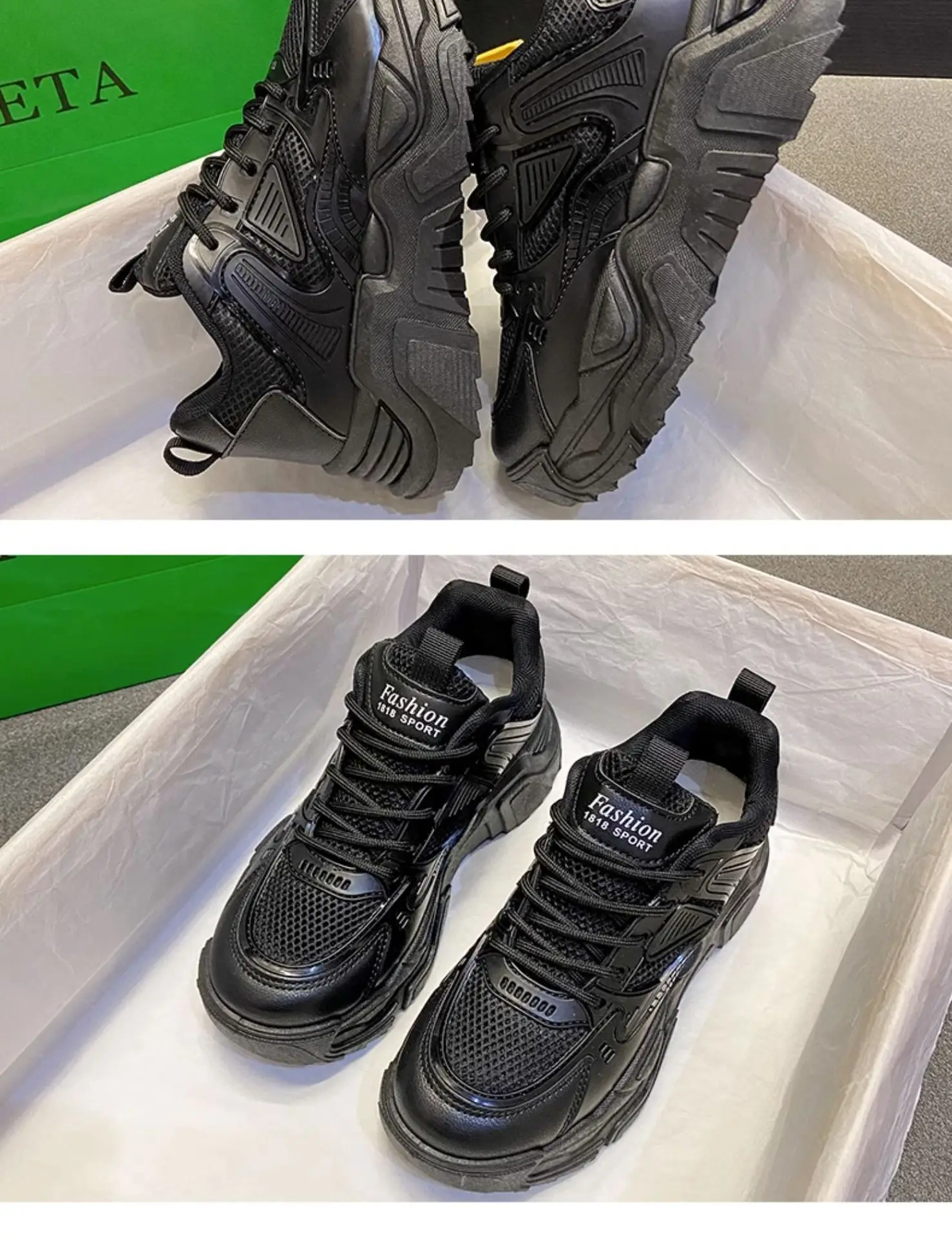Women Black Thick Casual Shoes Wholesale New Autumn — feature 26