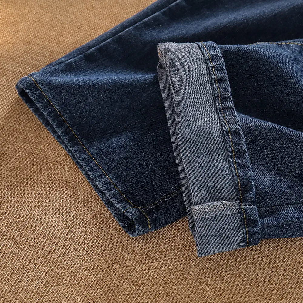 Dark Blue Wide Leg Pants Women's Loose Straight Denim — feature 10