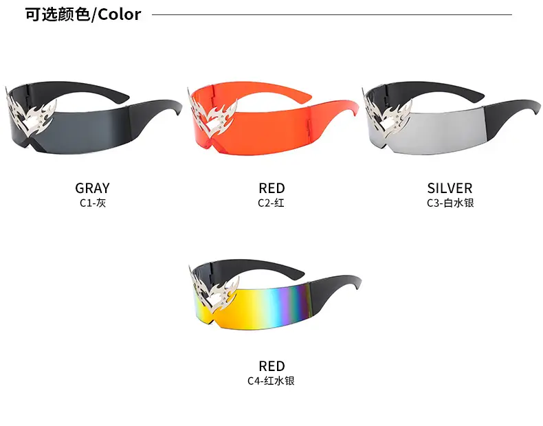 Orange Flame Frame Sunglasses for Men — feature 12