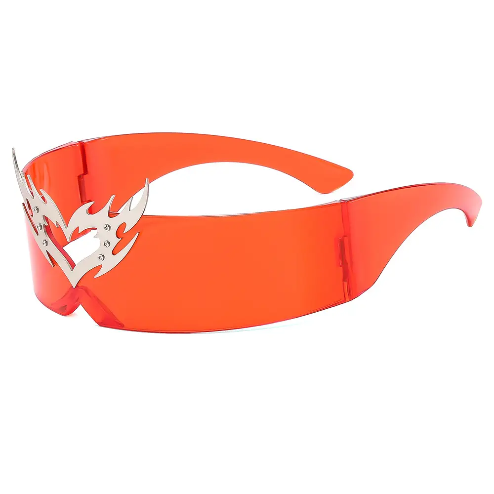 Orange Flame Frame Sunglasses for Men