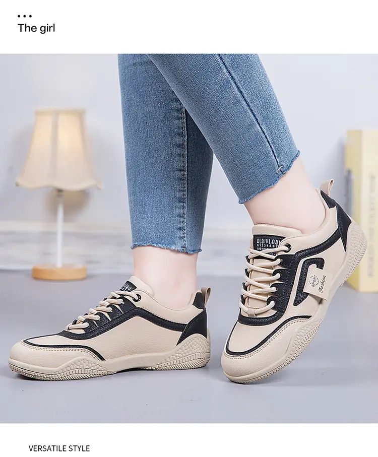 Women's 2025 Leather Casual Sneakers White Non-Slip — feature 21