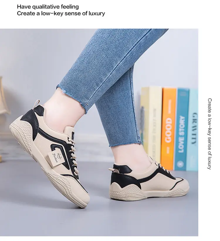 Women's 2025 Leather Casual Sneakers White Non-Slip — feature 22