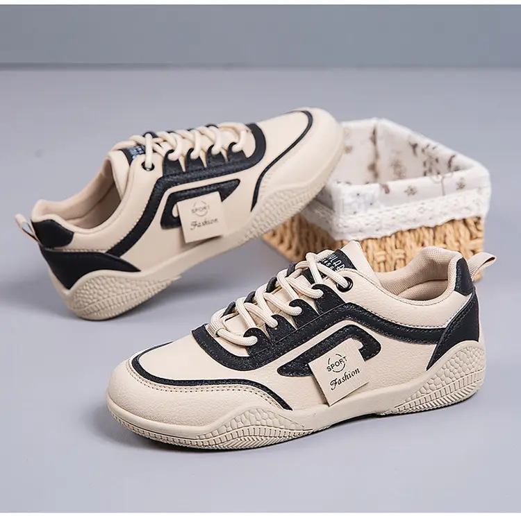Women's 2025 Leather Casual Sneakers White Non-Slip — feature 24