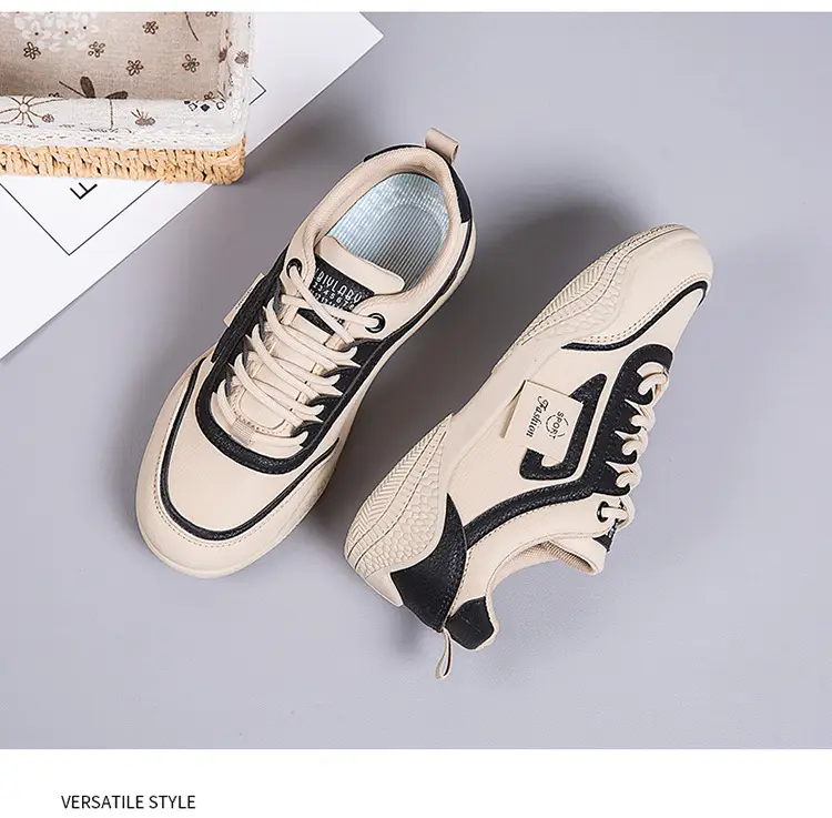 Women's 2025 Leather Casual Sneakers White Non-Slip — feature 25