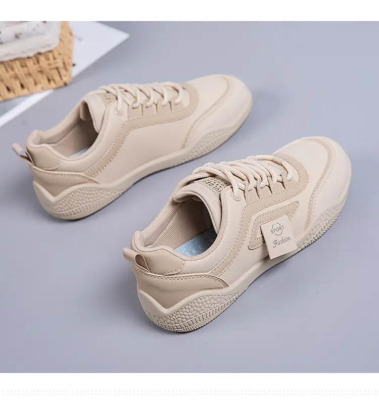 Women's 2025 Leather Casual Sneakers White Non-Slip — feature 6