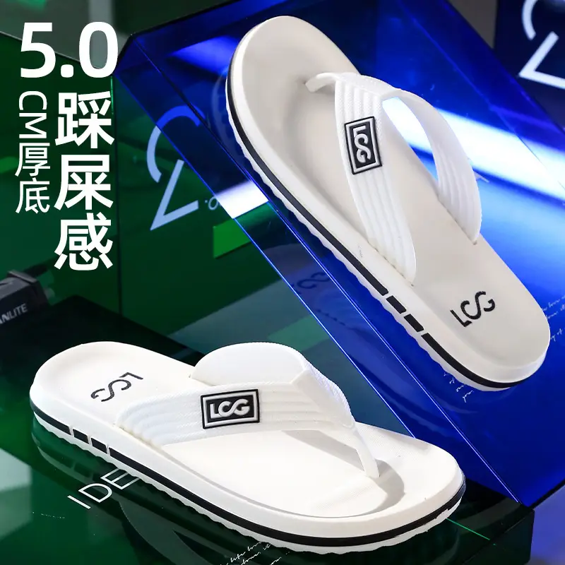Flip-flops Men's Summer Trendyy Outer Wear Non-slip Anti-odor Flip-flops Sports Soft-soled Wear-resistant Beach Thick-soled Sandals - Image 6