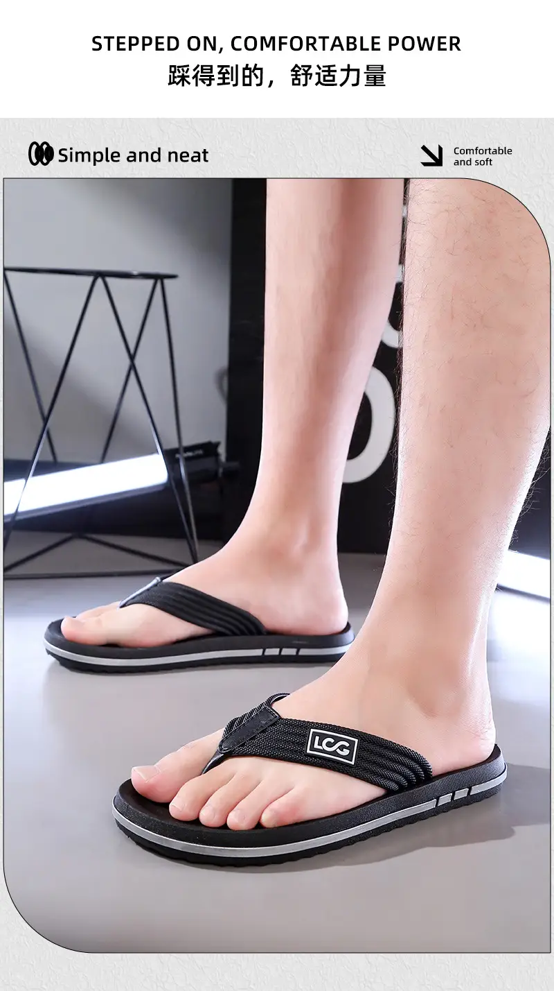Flip-flops Men's Summer Trendyy Outer Wear Non-slip Anti-odor Flip-flops Sports Soft-soled Wear-resistant Beach Thick-soled Sandals — feature 5