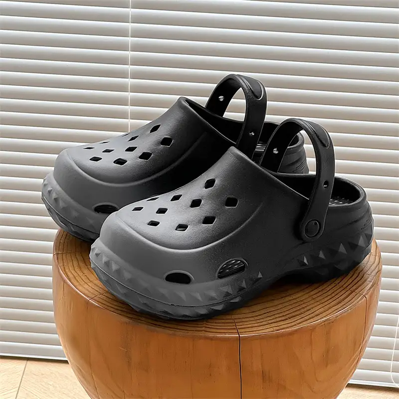 Hole Shoes Women's Beach Shoes Summer New Style Outfit Fashionable Platform Shoes Indoor Home Baotou Sandals and Slippers for Women - Image 2