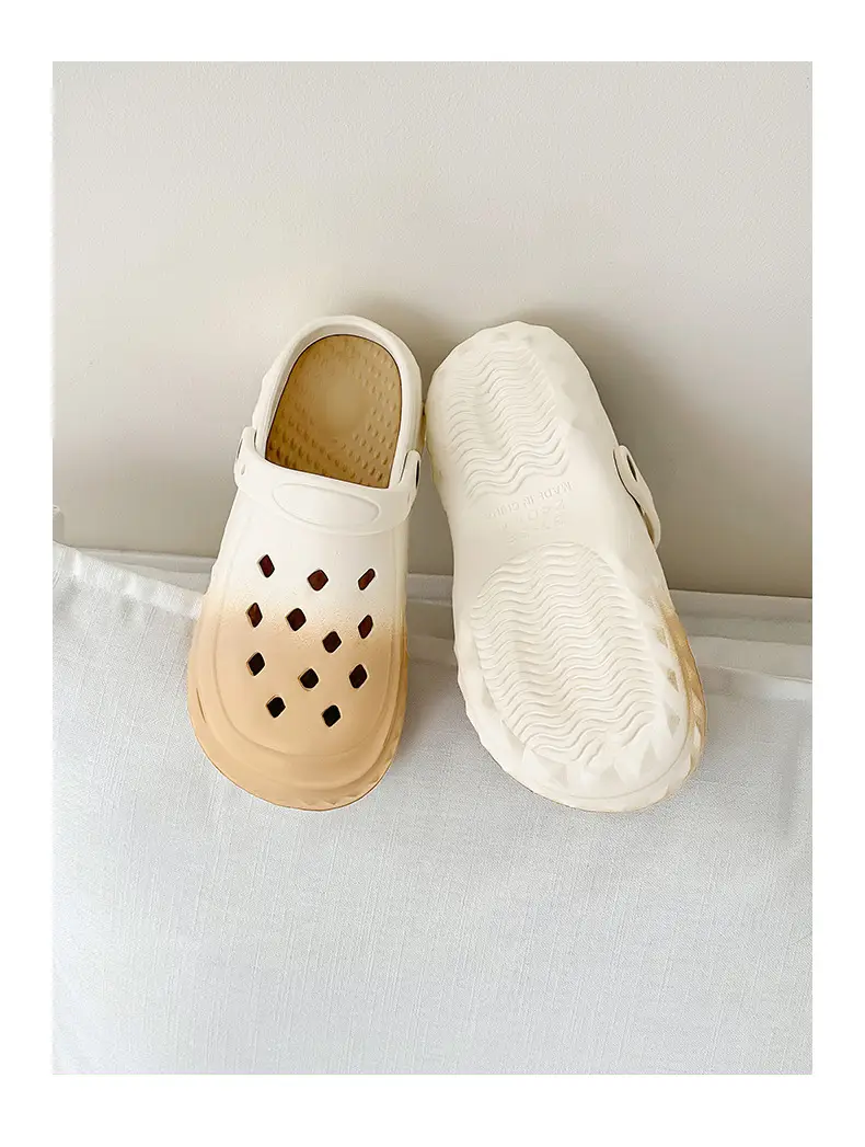 Hole Shoes Women's Beach Shoes Summer New Style Outfit Fashionable Platform Shoes Indoor Home Baotou Sandals and Slippers for Women — feature 12
