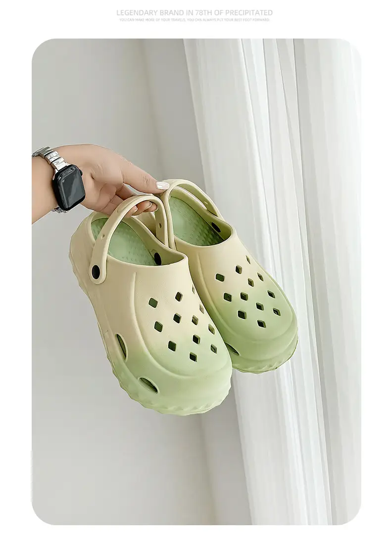Hole Shoes Women's Beach Shoes Summer New Style Outfit Fashionable Platform Shoes Indoor Home Baotou Sandals and Slippers for Women — feature 14