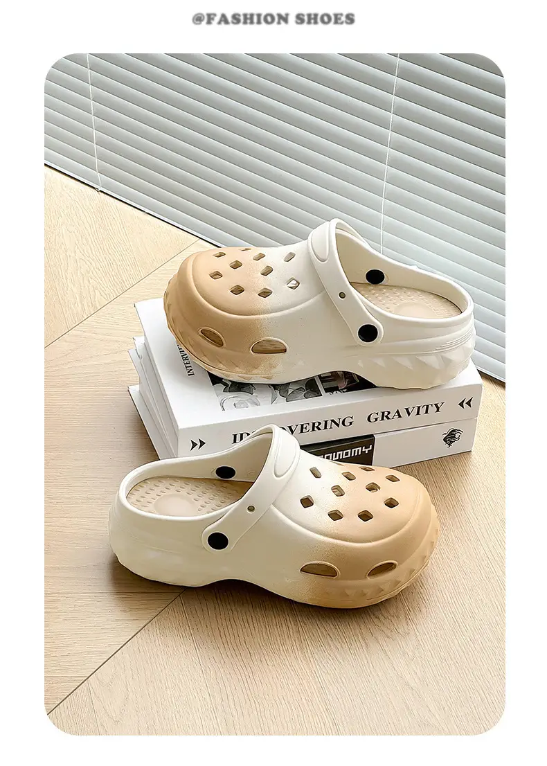 Hole Shoes Women's Beach Shoes Summer New Style Outfit Fashionable Platform Shoes Indoor Home Baotou Sandals and Slippers for Women — feature 17