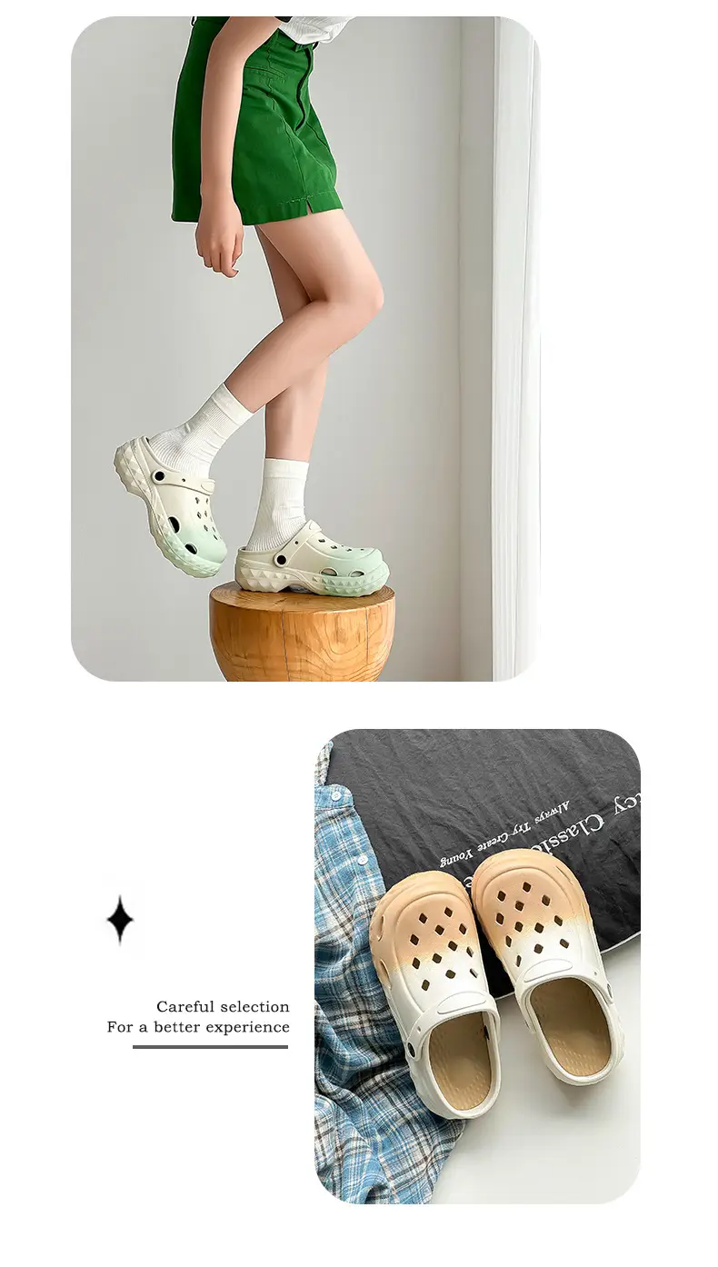 Hole Shoes Women's Beach Shoes Summer New Style Outfit Fashionable Platform Shoes Indoor Home Baotou Sandals and Slippers for Women — feature 5