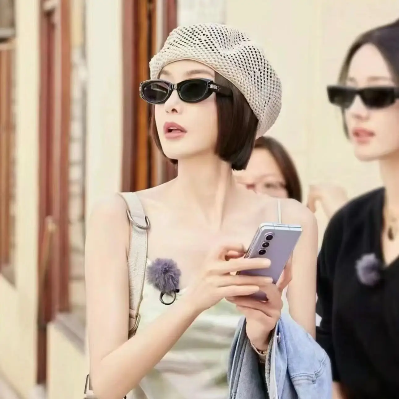 High-End Cat-Eye Sunglasses Black Nylon Lens - Image 4