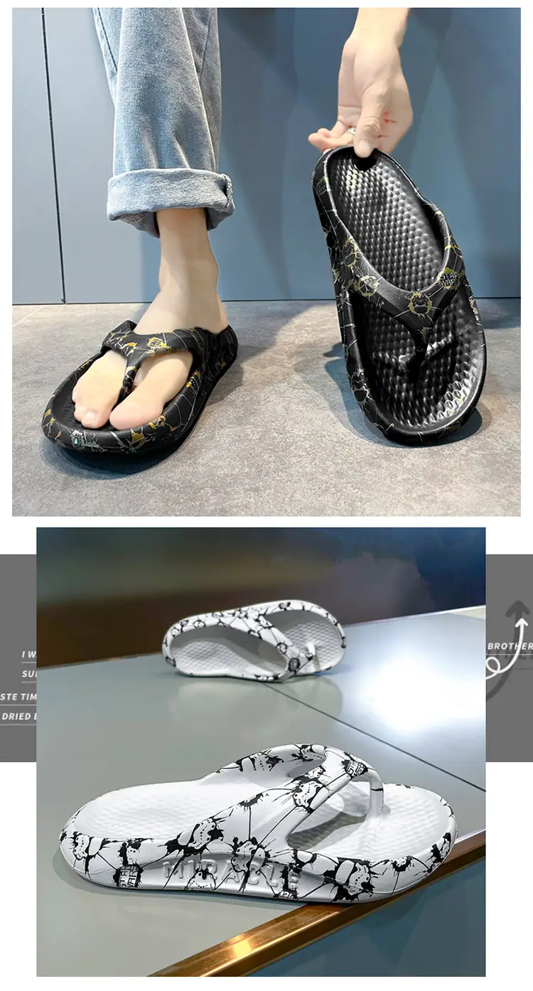 Slippers Men's 2024 Summer New Fashionable All-match Outwear Flip-flops Men's Casual Outdoor Beach Shoes — feature 10