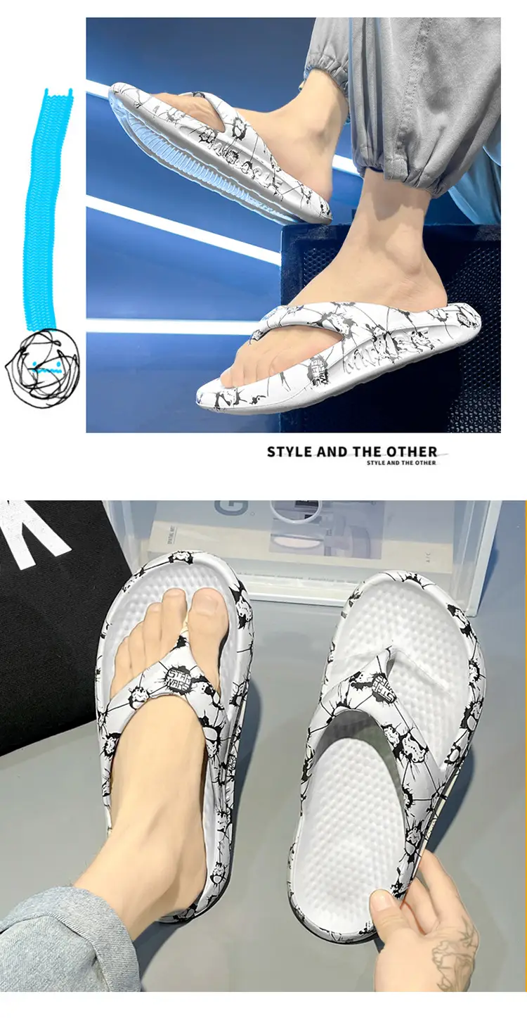 Slippers Men's 2024 Summer New Fashionable All-match Outwear Flip-flops Men's Casual Outdoor Beach Shoes — feature 4