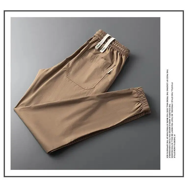 Men's Slim Fit Olive Green Sweatpants with White Sneakers — feature 23