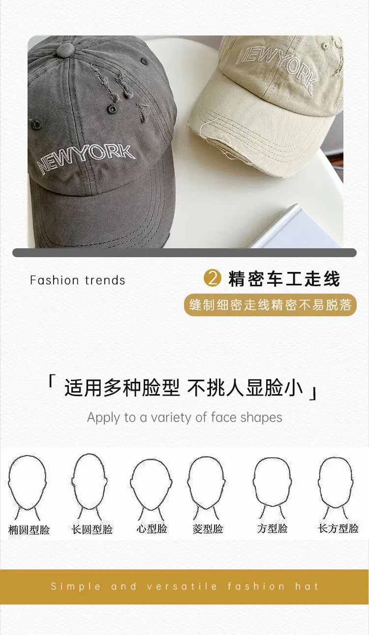 New York Letter Embroidered Baseball Cap for Boys Girls — feature 23