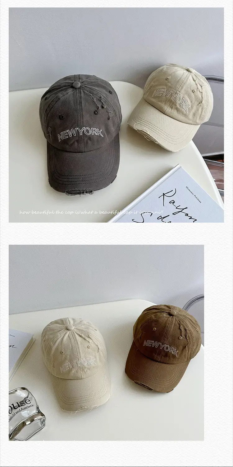 New York Letter Embroidered Baseball Cap for Boys Girls — feature 27