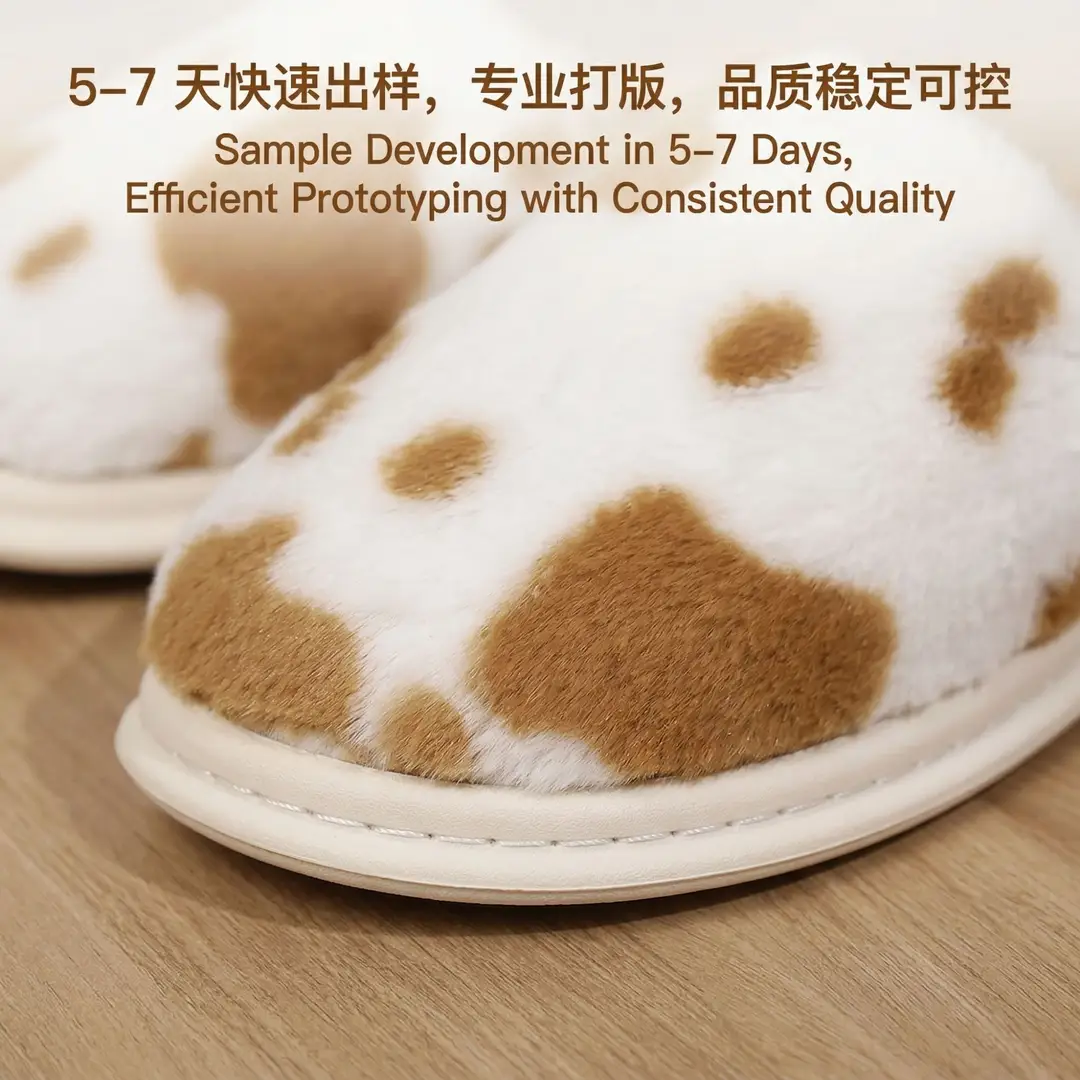 Slippers for Home Use, Non-Slip Cotton Slippers for Women, Fleece-Lined, Warm, Thick-Soled, Winter, Unisex, Cross-Border Non-Slip Home Slippers