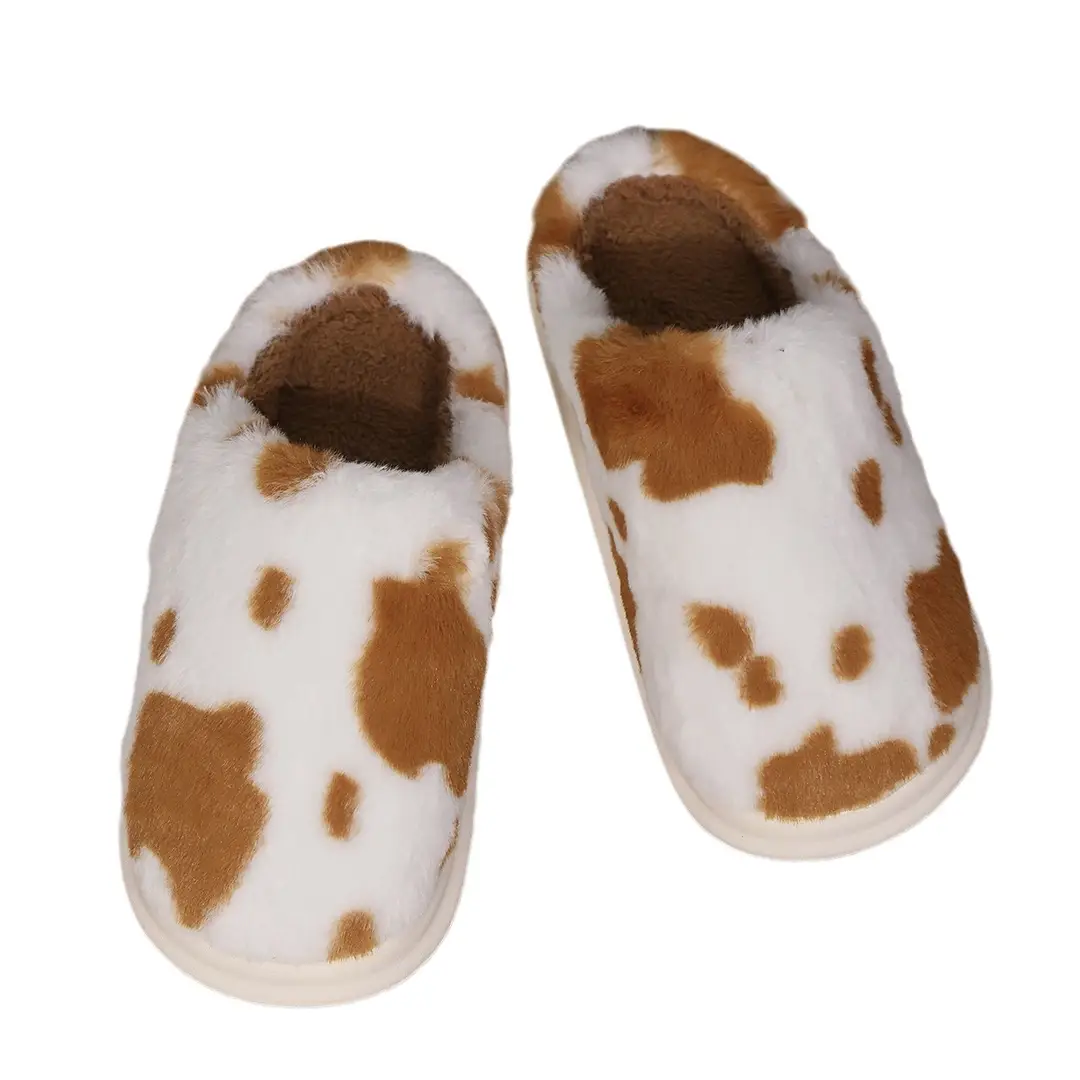 Slippers for Home Use, Non-Slip Cotton Slippers for Women, Fleece-Lined, Warm, Thick-Soled, Winter, Unisex, Cross-Border Non-Slip Home Slippers
